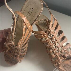 Guess Brown Strappy Women's Sandals
